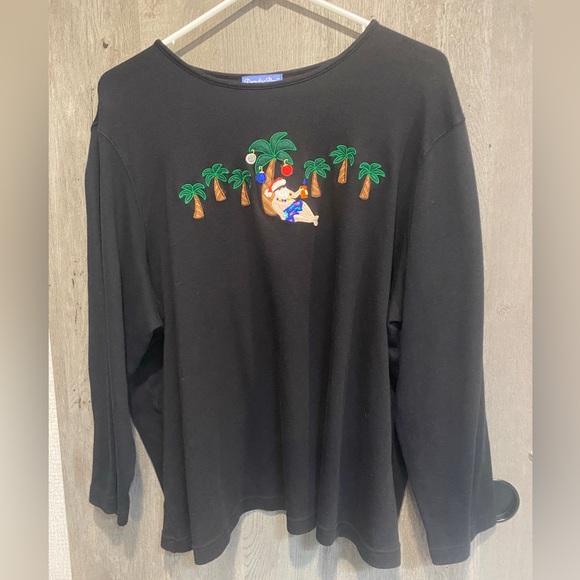 Paradise Bay Santa and Palms Tee - Picture 1 of 5